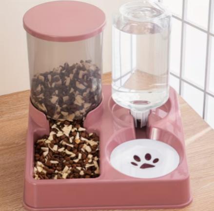 Conjunto dispensador de agua y comedero automático