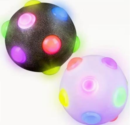Juguete de bola elástica luminosa